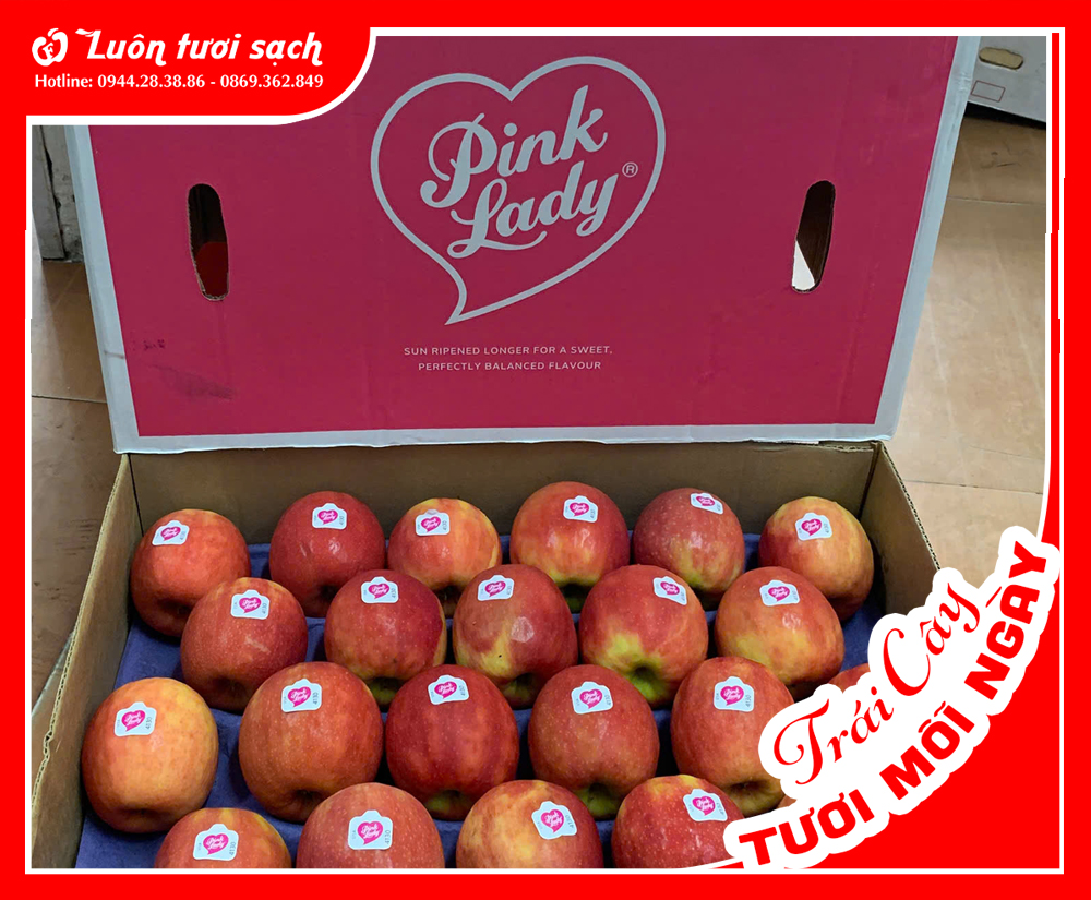 Nguyên Thùng táo Pink Mỹ sz 72 18kg